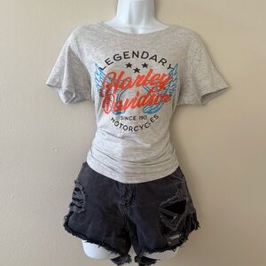 Harley Davidson Gray Casual Biker Tee